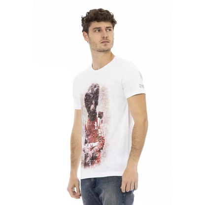 Trussardi Action White Cotton Men T-Shirt
