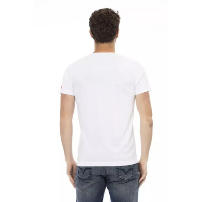 Trussardi Action White Cotton Men T-Shirt