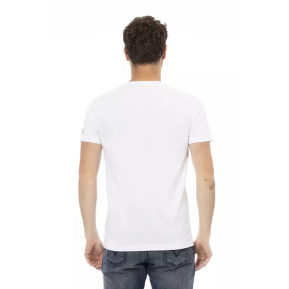 Trussardi Action White Cotton Men T-Shirt