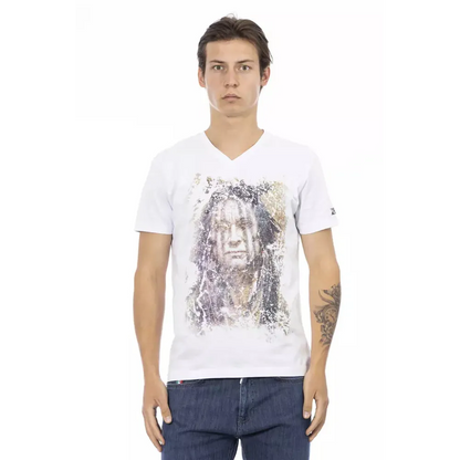 Trussardi Action White Cotton Men T-Shirt