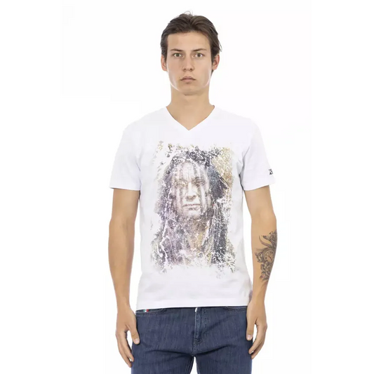 Trussardi Action White Cotton Men T-Shirt