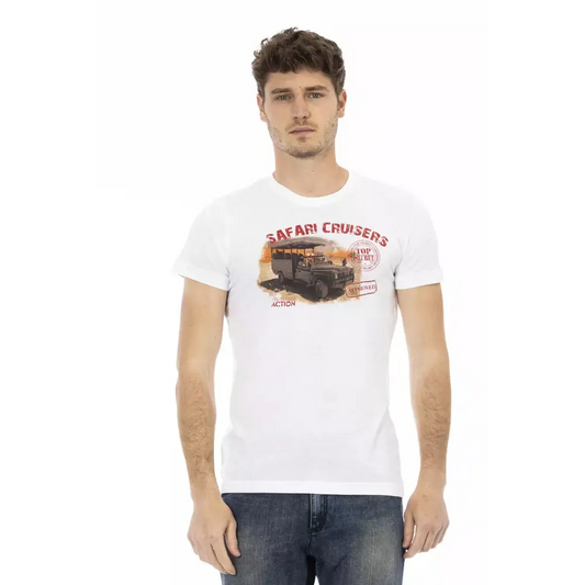 Trussardi Action White Cotton Men T-Shirt