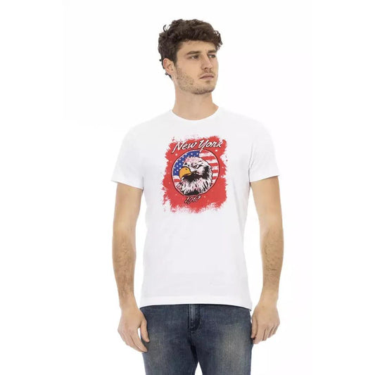 Trussardi Action White Cotton Men T-Shirt