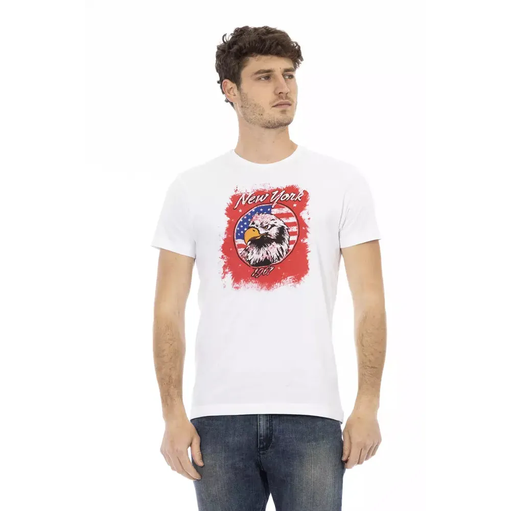 Trussardi Action White Cotton Men T-Shirt