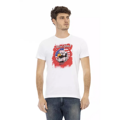 Trussardi Action White Cotton Men T-Shirt