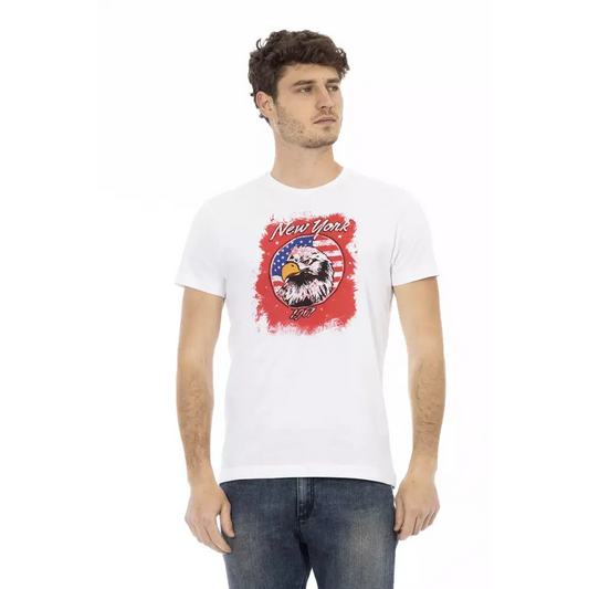 Trussardi Action White Cotton Men T-Shirt