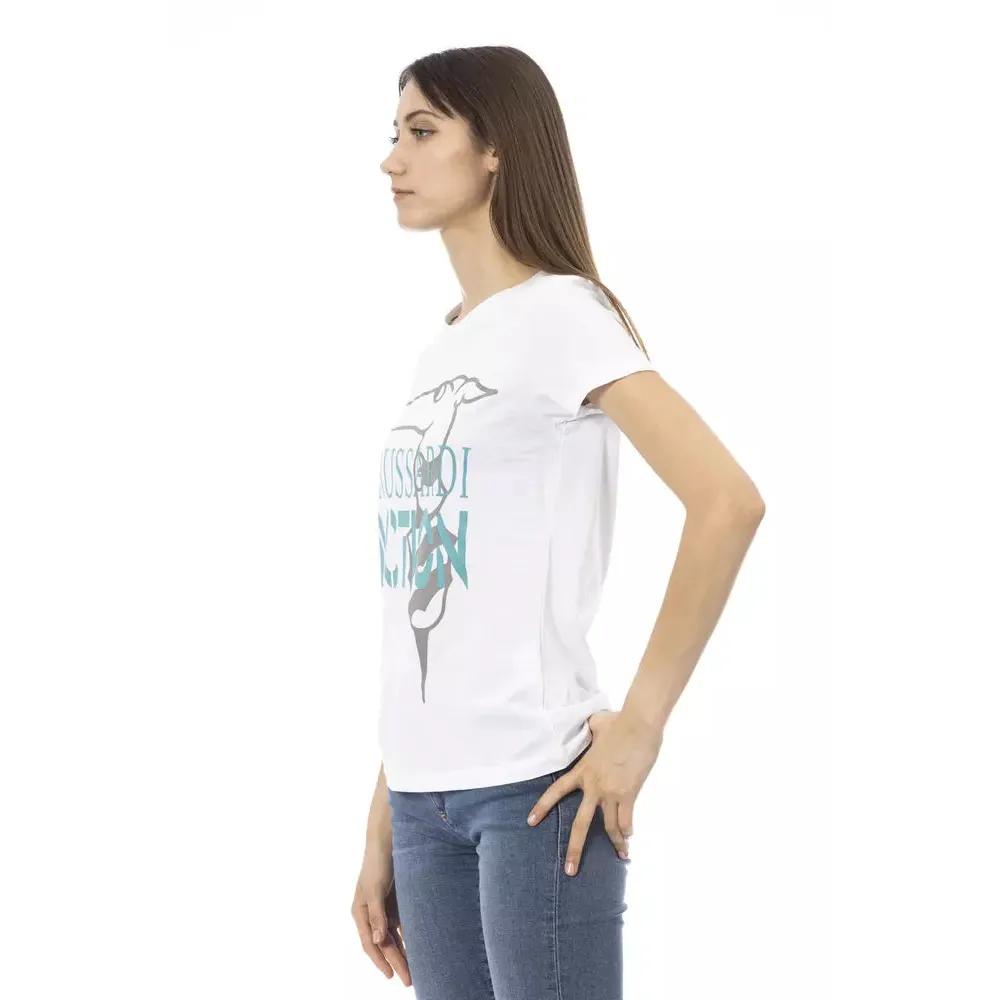 Trussardi Action White Cotton Tops & T-Shirt