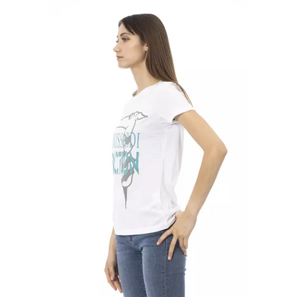 Trussardi Action White Cotton Tops & T-Shirt