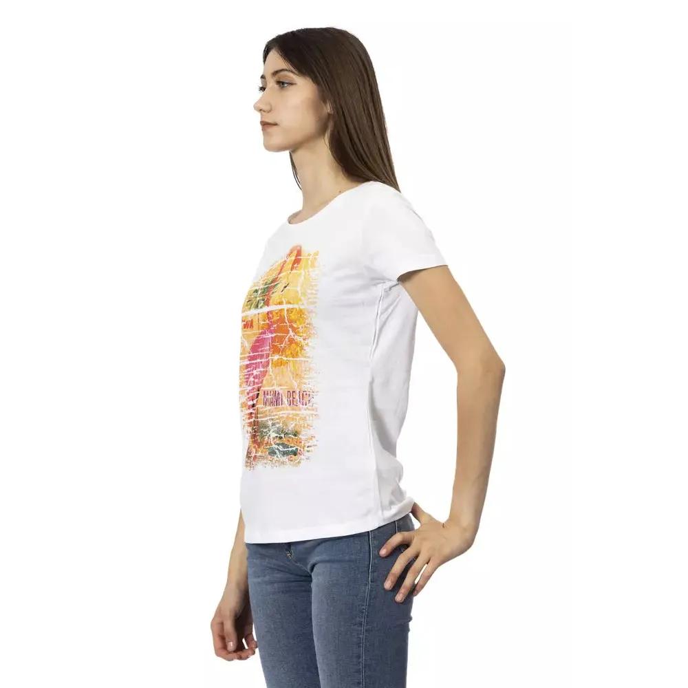 Trussardi Action White Cotton Tops & T-Shirt