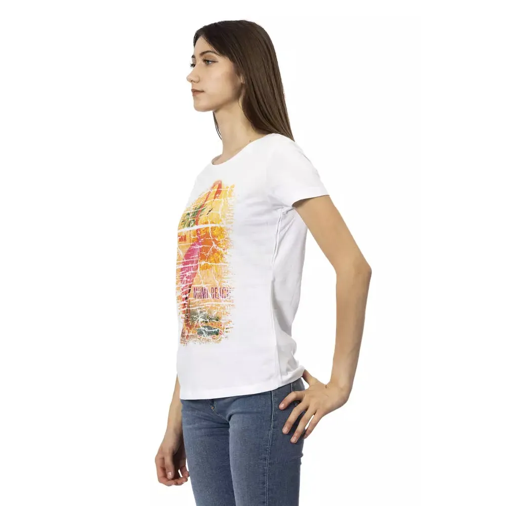 Trussardi Action White Cotton Tops & T-Shirt