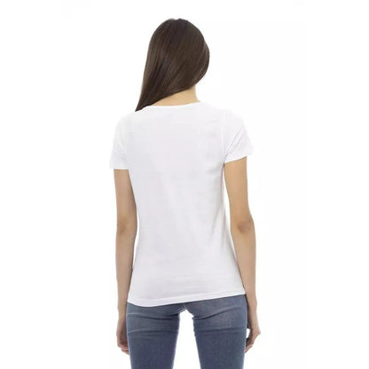 Trussardi Action White Cotton Tops & T-Shirt