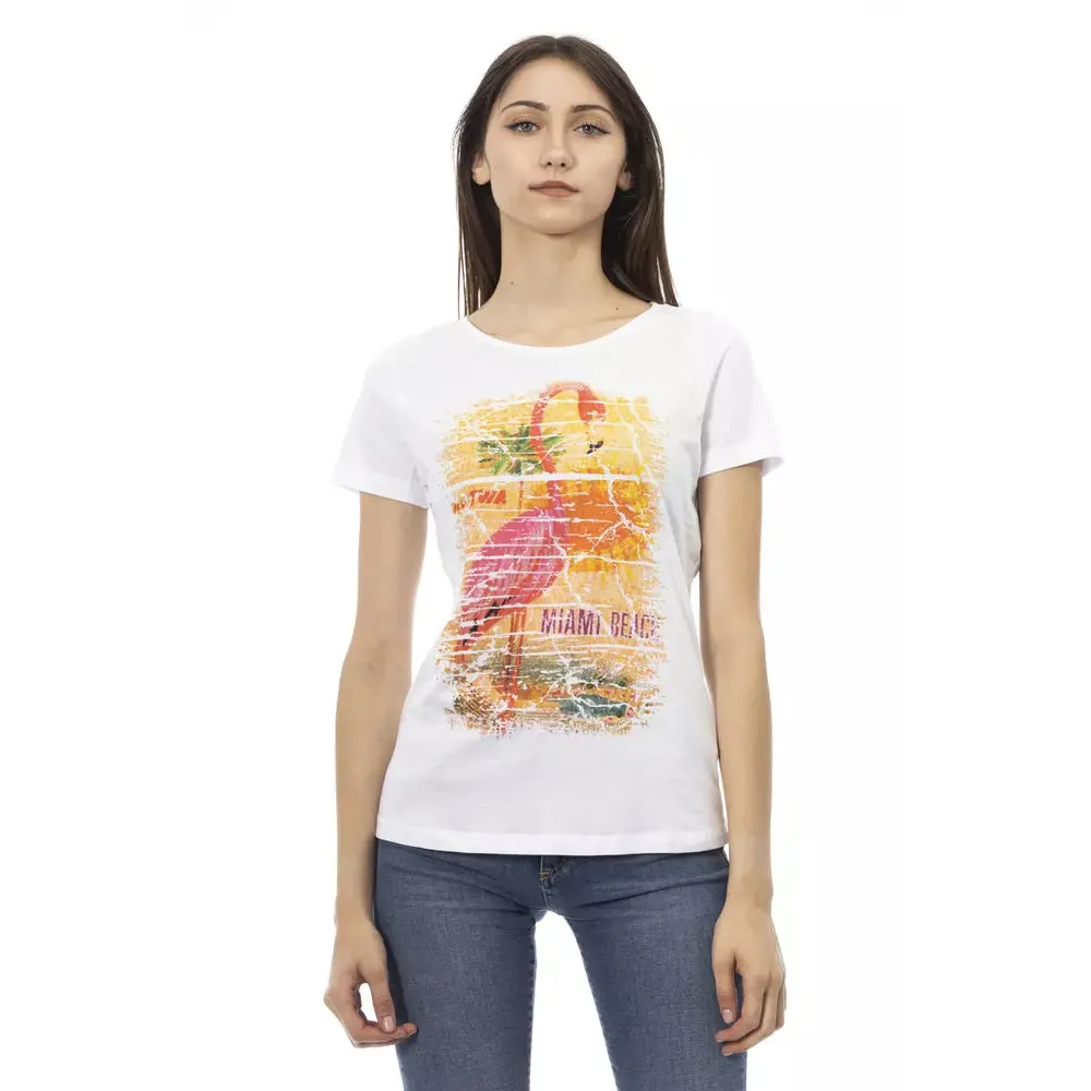 Trussardi Action White Cotton Tops & T-Shirt