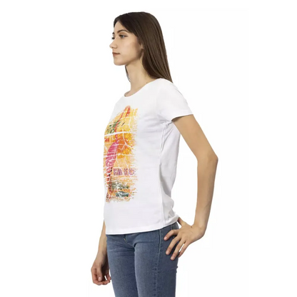 Trussardi Action White Cotton Women T-Shirt
