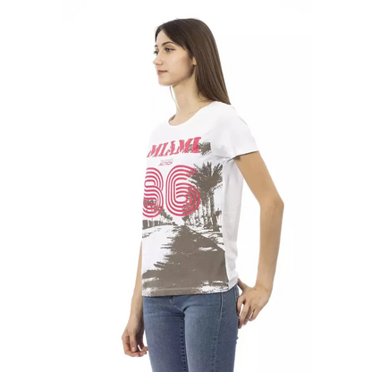 Trussardi Action White Cotton Women T-Shirt