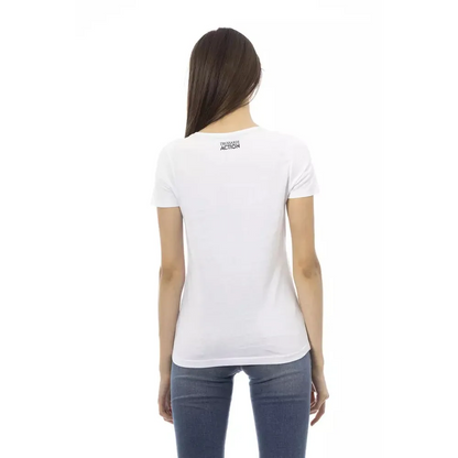 Trussardi Action White Cotton Women T-Shirt