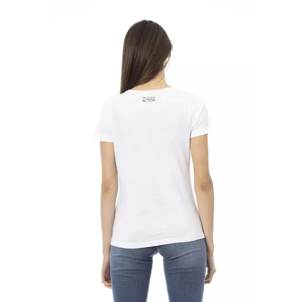 Trussardi Action White Cotton Women T-Shirt