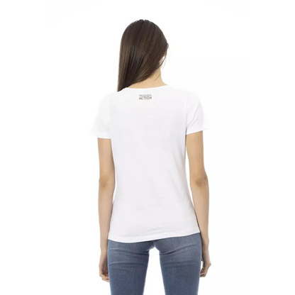 Trussardi Action White Cotton Women T-Shirt