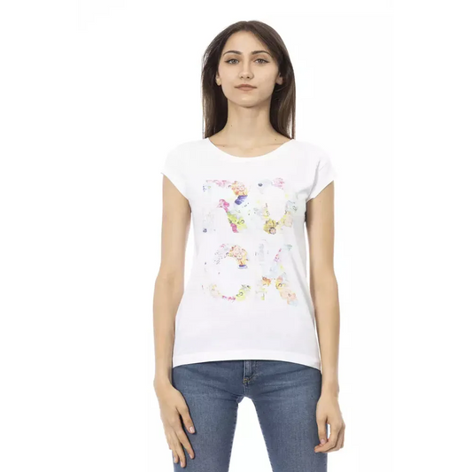 Trussardi Action White Cotton Women T-Shirt