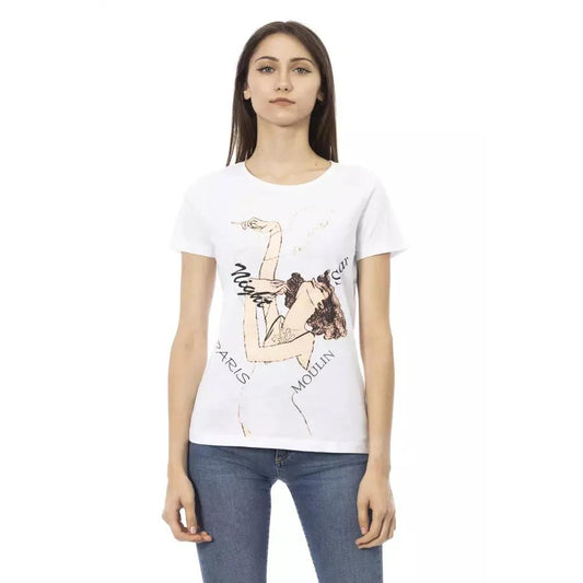 Trussardi Action White Cotton Women T-Shirt