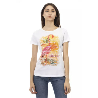 Trussardi Action White Cotton Women T-Shirt