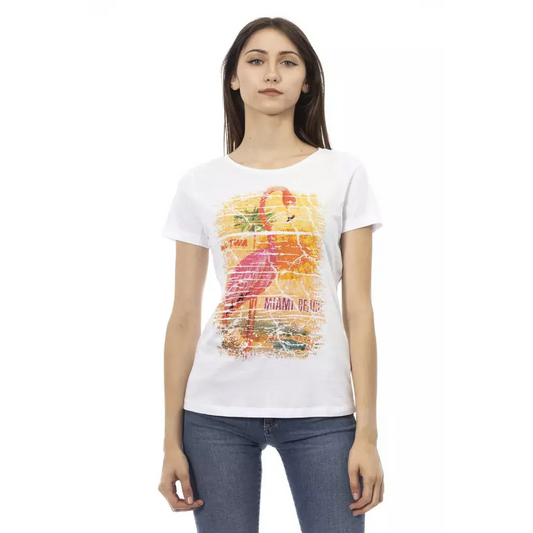 Trussardi Action White Cotton Women T-Shirt