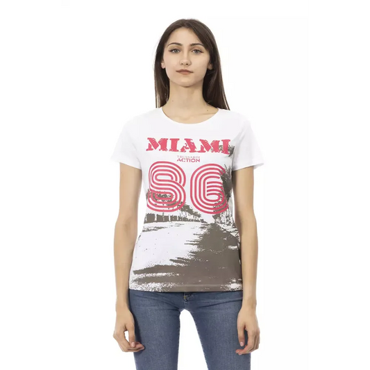 Trussardi Action White Cotton Women T-Shirt