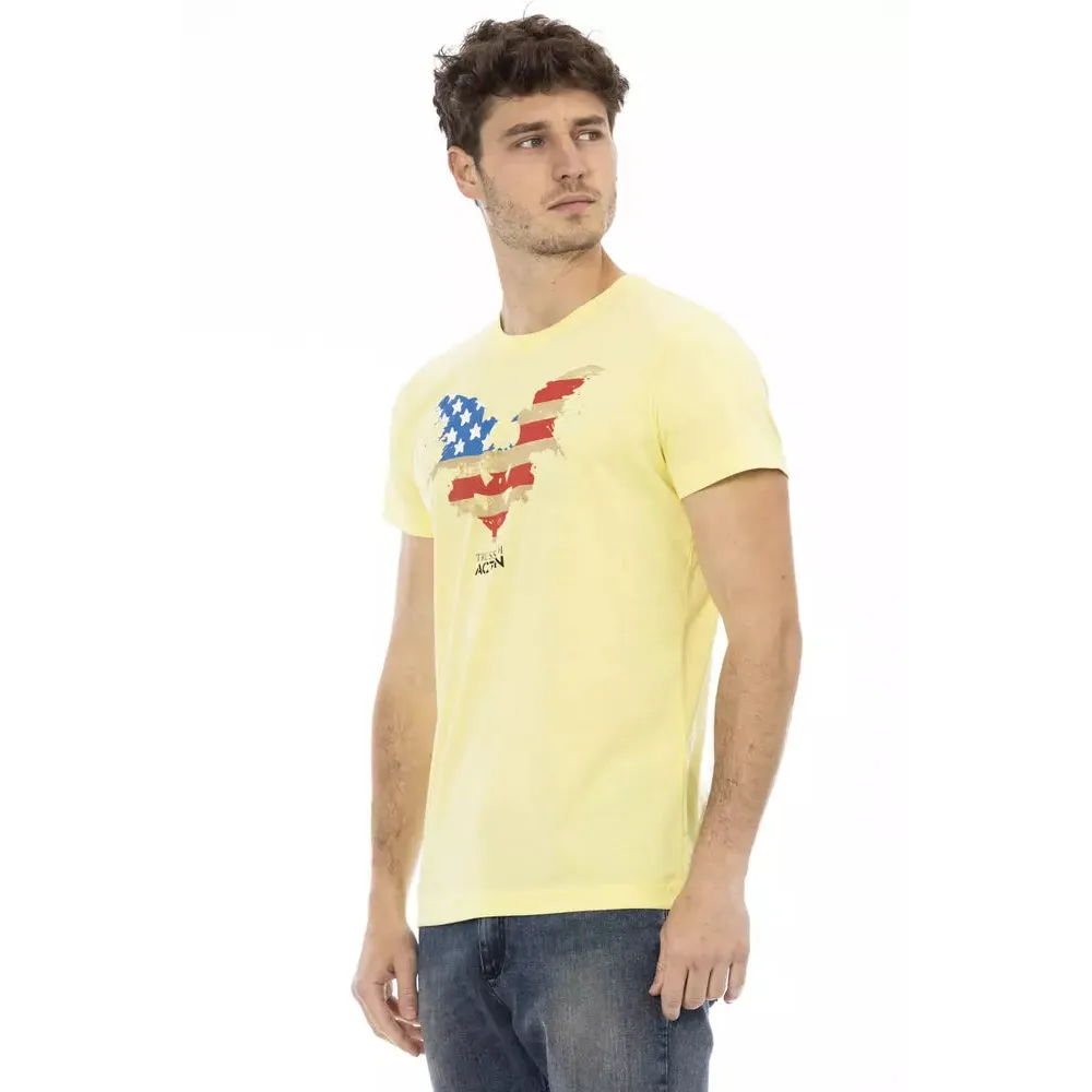 Trussardi Action Yellow Cotton Men T-Shirt