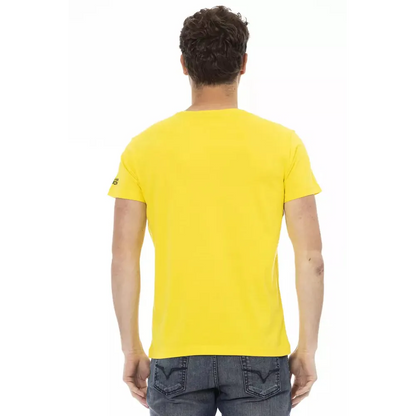 Trussardi Action Yellow Cotton Men T-Shirt