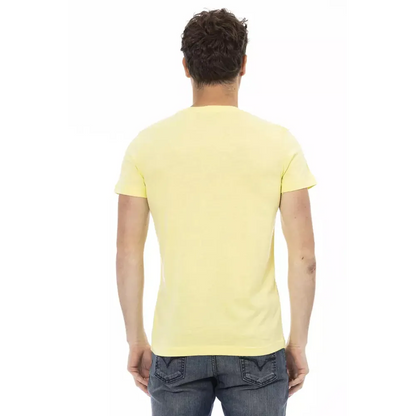Trussardi Action Yellow Cotton Men T-Shirt