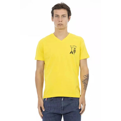 Trussardi Action Yellow Cotton Men T-Shirt