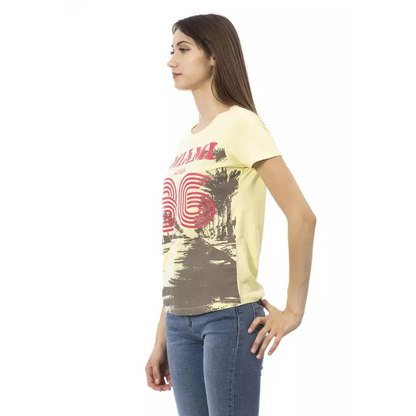 Trussardi Action Yellow Cotton Women T-Shirt