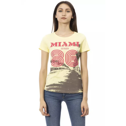 Trussardi Action Yellow Cotton Women T-Shirt