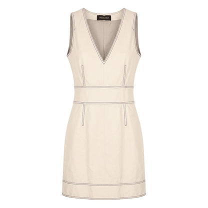 Trussardi Beige Lamb Women Dress