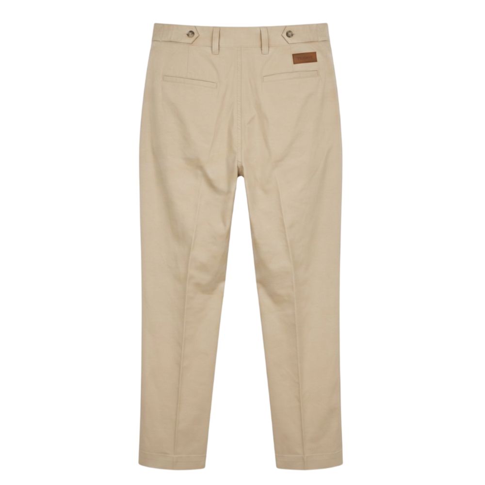 Trussardi Jeans Beige Cotton Mens Pants