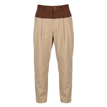 Trussardi Jeans Beige Cotton Mens Pants
