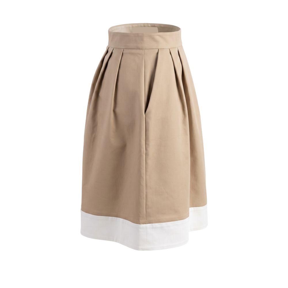 Trussardi Jeans Beige Cotton Women Skirt