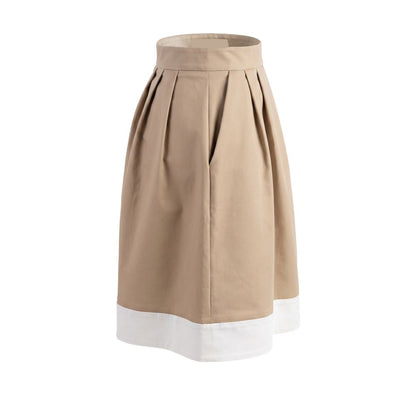 Trussardi Jeans Beige Cotton Women Skirt
