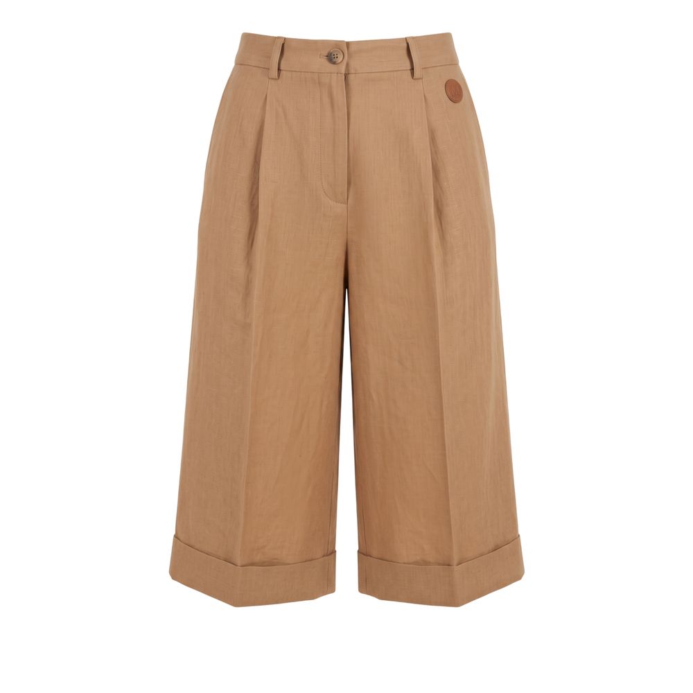 Trussardi Jeans Beige Viscose Women Shorts