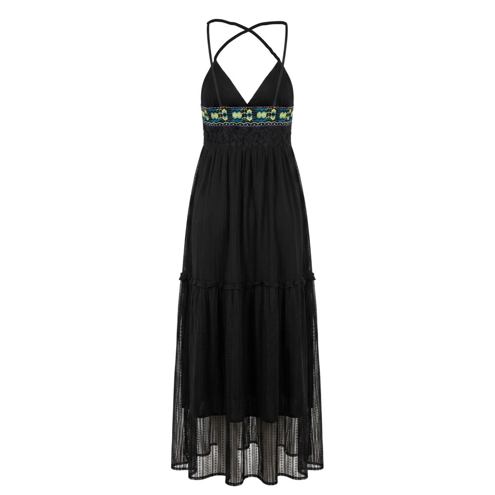 Trussardi Jeans Black Cotton Women Dress