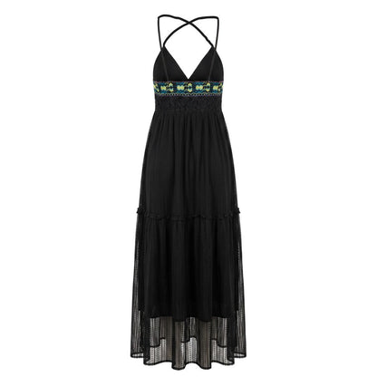 Trussardi Jeans Black Cotton Women Dress