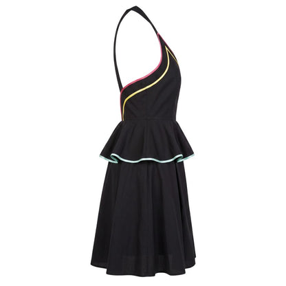 Trussardi Jeans Black Cotton Women's Dress