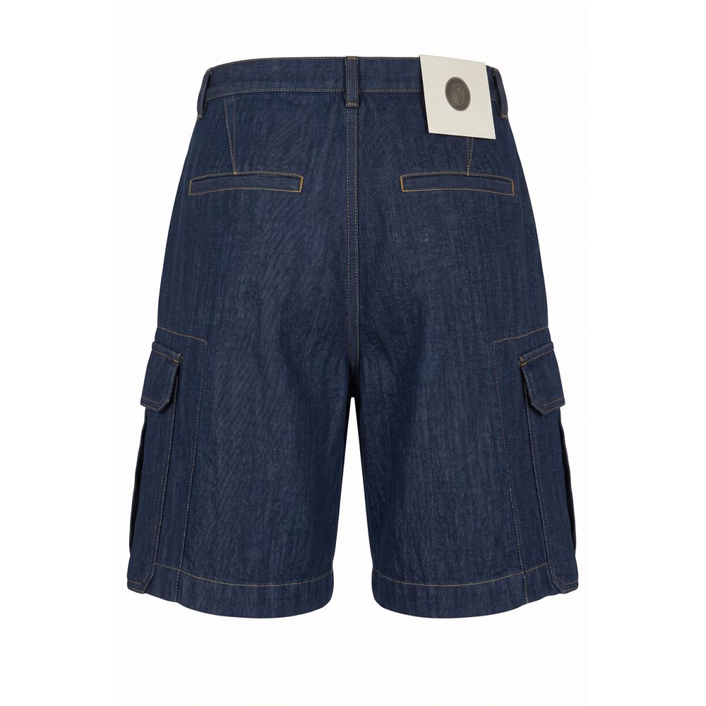 Trussardi Jeans Blue Cotton Blend Men's Short