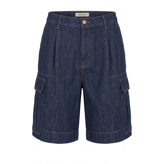 Trussardi Jeans Blue Cotton Blend Men's Short