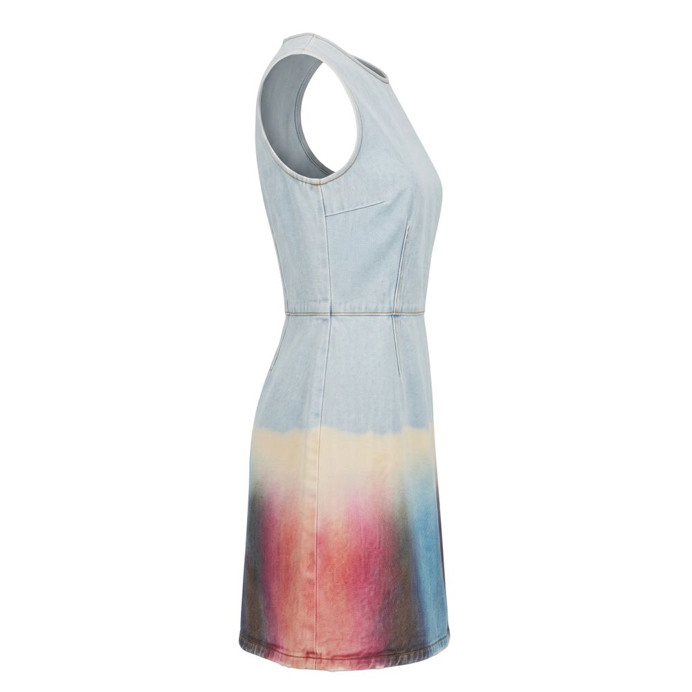 Trussardi Jeans Blue Cotton Women Dress