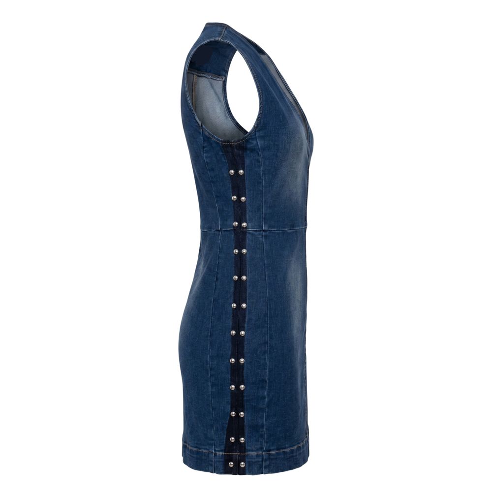 Trussardi Jeans Blue Cotton Women Dress