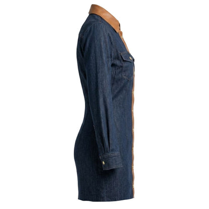 Trussardi Jeans Blue Cotton Women Dress