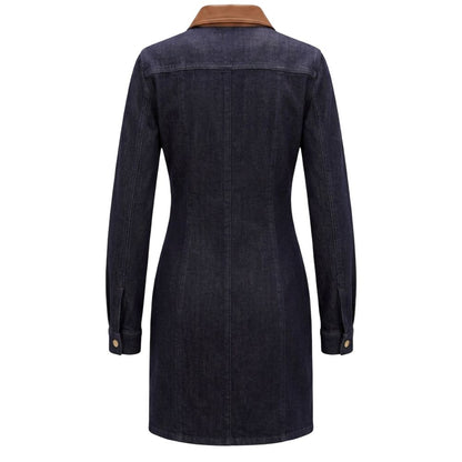Trussardi Jeans Blue Cotton Women Dress