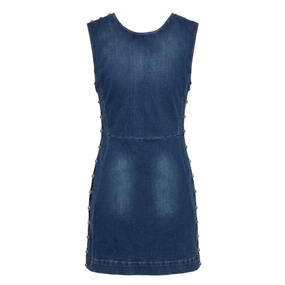 Trussardi Jeans Blue Cotton Women Dress
