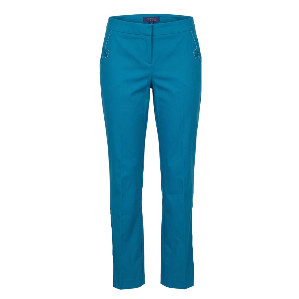Trussardi Jeans Blue Cotton Women Pants
