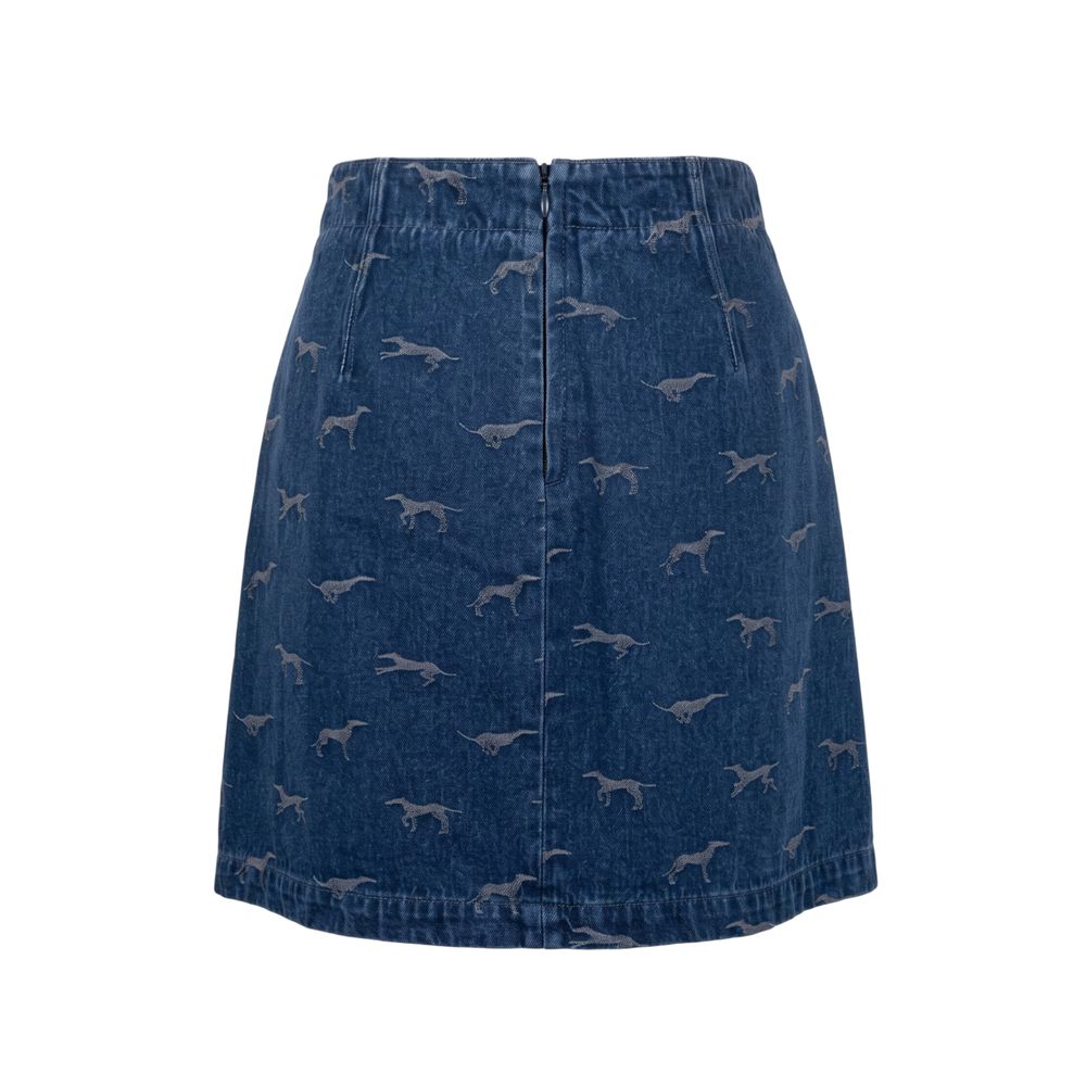Trussardi Jeans Blue Cotton Women Skirt